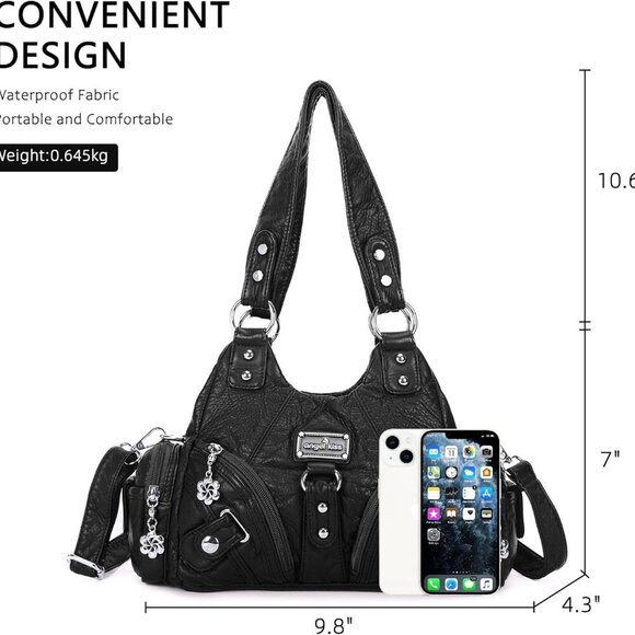 Purses for Women Small Hobo Shoulder Bags Vagen Leather Multi-Pocket Tote Bag wi - Picture 2 of 8